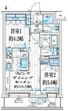 デュオステージ西荻窪2 103 間取り図