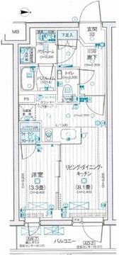 デュオステージ西荻窪2 308 間取り図