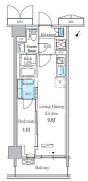 パークアクシス品川南大井パークフロント 811 間取り図