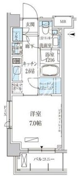 パークアクシス池上 312 間取り図