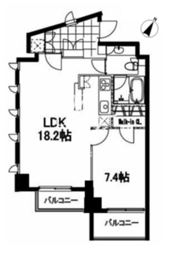 フレンシア麻布十番サウス 804 間取り図