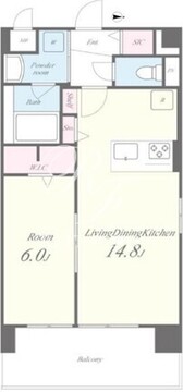 アルーナ千歳船橋 603 間取り図