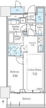 パークタワー西新宿 814 間取り図
