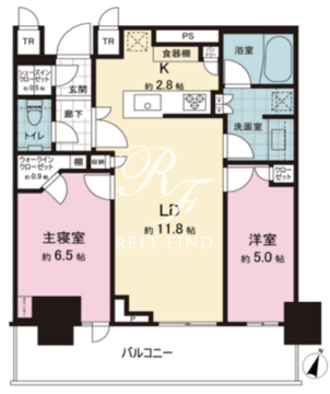 パークタワー西新宿 2706 間取り図