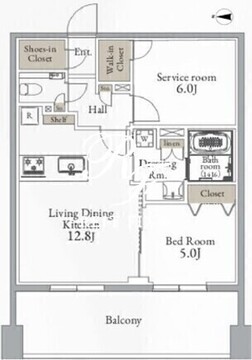 グランカーサ町屋 1202 間取り図