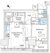 プラウドタワー芝浦 1502 間取り図 ?>