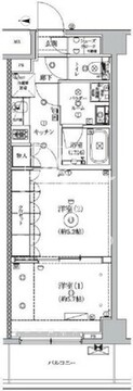 クリアルプレミア明大前 509 間取り図