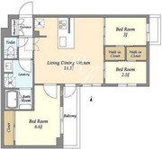 アジールコート練馬中村橋 424 間取り図