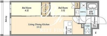 アジールコート練馬中村橋 206 間取り図