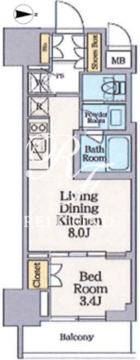 クレストコート池上 602 間取り図