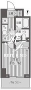 レジディア蒲田 208 間取り図