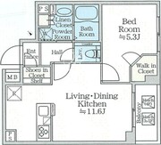 アイルプレミアム月島ドゥーエ 201 間取り図