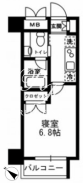 レジディア月島3 807 間取り図