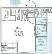 アイルプレミアム月島ドゥーエ 403 間取り図