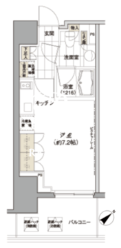 パークハビオ渋谷 710 間取り図