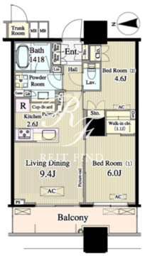 パークシティ大崎ザタワー 1203 間取り図
