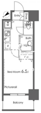 カスタリア東日本橋3 202 間取り図
