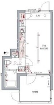 ラグディア高輪 108 間取り図