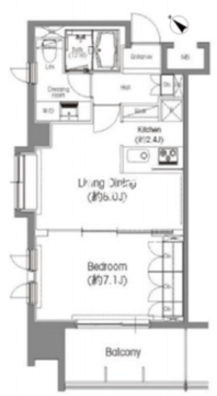 BPRレジデンス三田伊皿子坂 601 間取り図