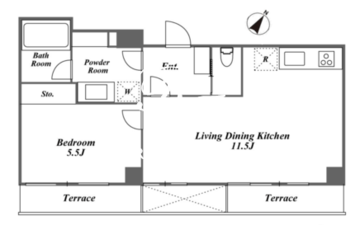 KDXレジデンス赤坂 202 間取り図