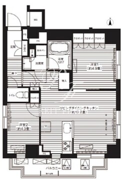 アルブル深川 201 間取り図