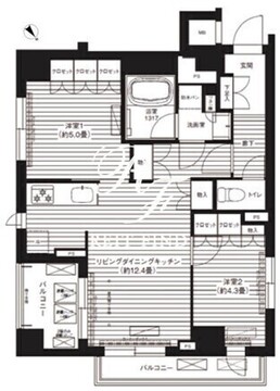 アルブル深川 404 間取り図