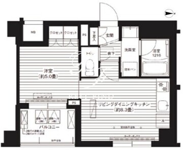 アルブル深川 302 間取り図