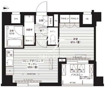 アルブル深川 303 間取り図