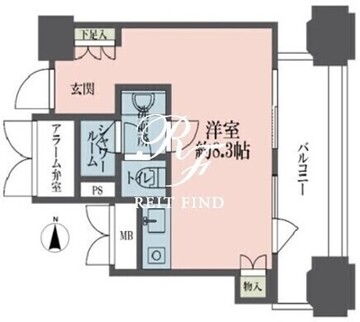ルネ新宿御苑タワー 1005 間取り図