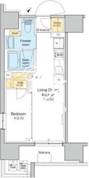 プラウドフラット大井町 601 間取り図