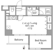 レジディア築地 206 間取り図 ?>