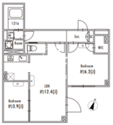 グランパセオ目黒花房山 401 間取り図