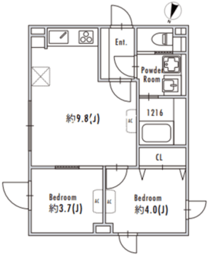 グランパセオ目黒花房山 503 間取り図
