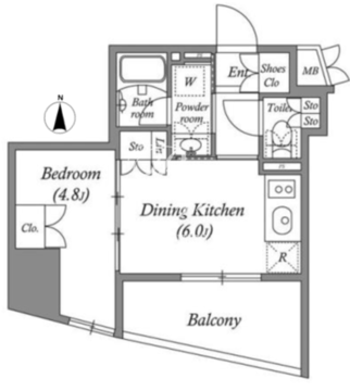 nido蔵前アベニュー 505 間取り図