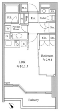 エルスタンザ赤坂 104 間取り図