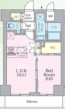 アルフィーネ桜上水 603 間取り図