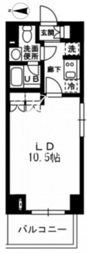レジディア杉並方南町 101 間取り図