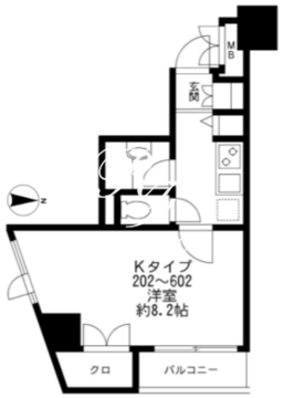 プライムアーバン番町 502 間取り図
