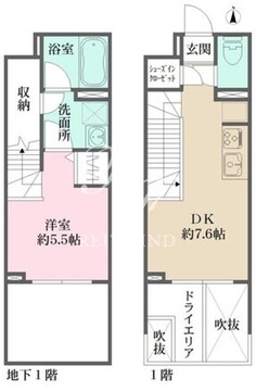 ラペルラ自由が丘 101 間取り図