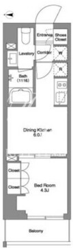 BPRレジデンス東日暮里 1002 間取り図