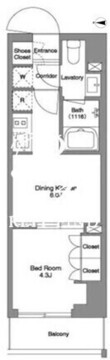 BPRレジデンス東日暮里 603 間取り図