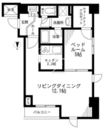 レジディア九段下 1301 間取り図