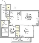 アジールコート後楽園 201 間取り図