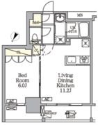 ジオエント白金台 406 間取り図