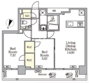 ジオエント白金台 603 間取り図