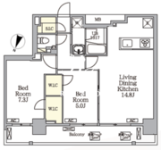 ジオエント白金台 1003 間取り図