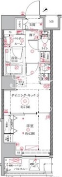 クレイシア門前仲町ザ・レジデンス 305 間取り図