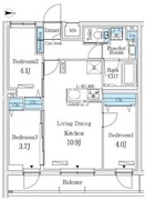 プライムブリス中野富士見町1 504 間取り図