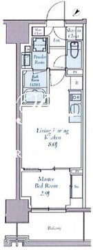 クレストコート東中野 803 間取り図