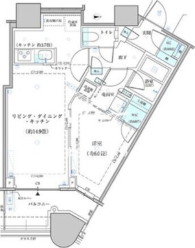 パークタワー勝どき S-512 間取り図